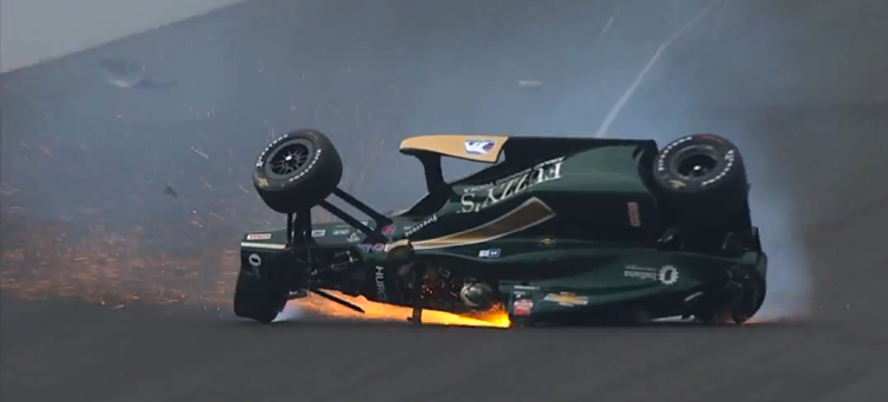 Illustration for article titled Ed Carpenter Escapes Unharmed After Latest Terrifying IndyCar Flip
